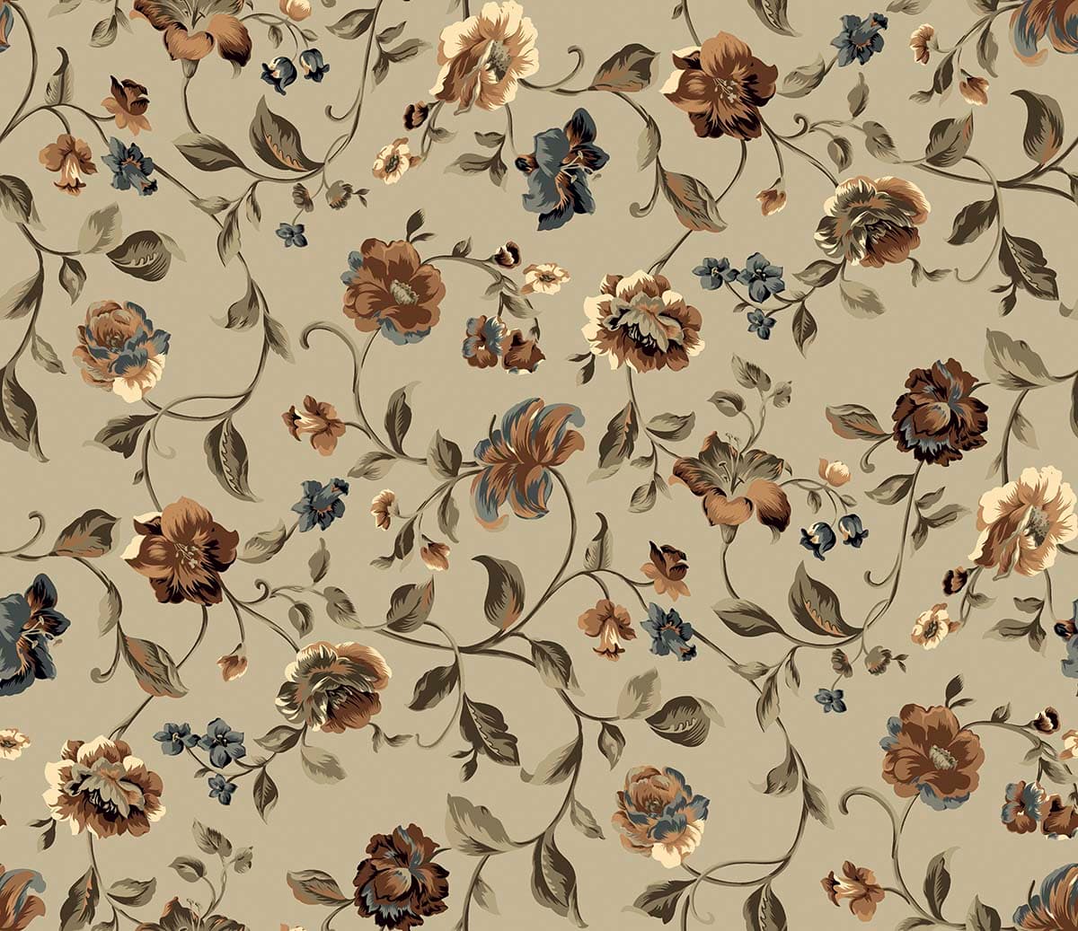 Soft Beige Floral Design Aesthetic Wallpaper pattern detail