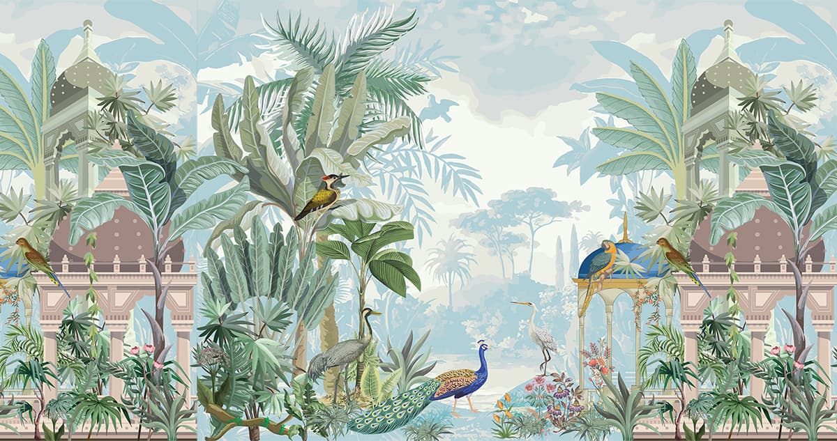 AvesCrest Tropics Wallpaper Mural pattern detail