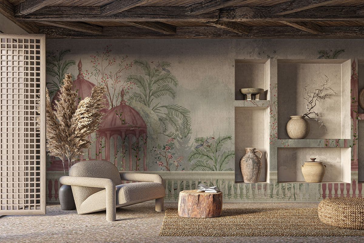 Shahi Shangri Timeless Garden Elegance Wallpaper, Customized